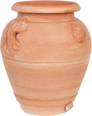 Biscottini Maceteros Decorativos Interior de Terracota L28xPR25xH30 - Vasos para hogar - Jarrones Decorativos Modernos - Macetas Decorativas Interior - Macetas Decorativas