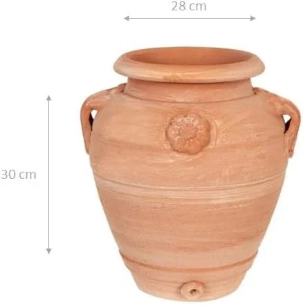 Biscottini Maceteros Decorativos Interior de Terracota L28xPR25xH30 - Vasos para hogar - Jarrones Decorativos Modernos - Macetas Decorativas Interior - Macetas Decorativas - Imagen 2