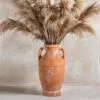 Jarrón de cerámica – Jarrón de terracota, jarrón decorativo vintage de terracota para el hogar, jarrón para mesa, sala de estar, baño, chimenea, decoración de estantes, 8.6 pulgadas, terracota - Comsaf