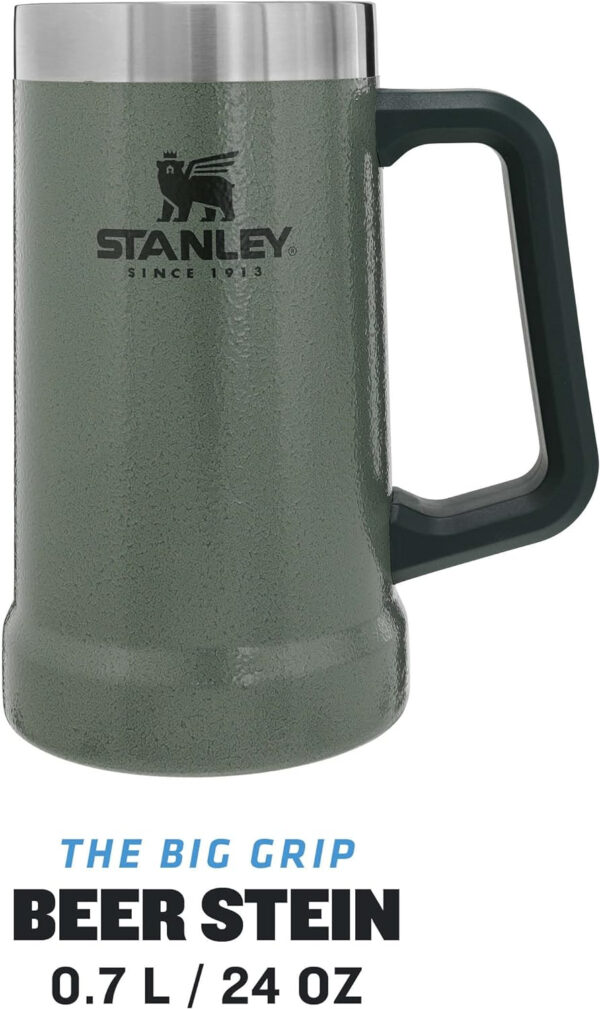 Jarra Cerveza Acero Inoxidable Mantiene la Cerveza Fría 7 horas - Vaso Termico Vintage - Apta Para Lavavajillas - Stanley Adventure Vacuum Stein 0.7L - Imagen 2