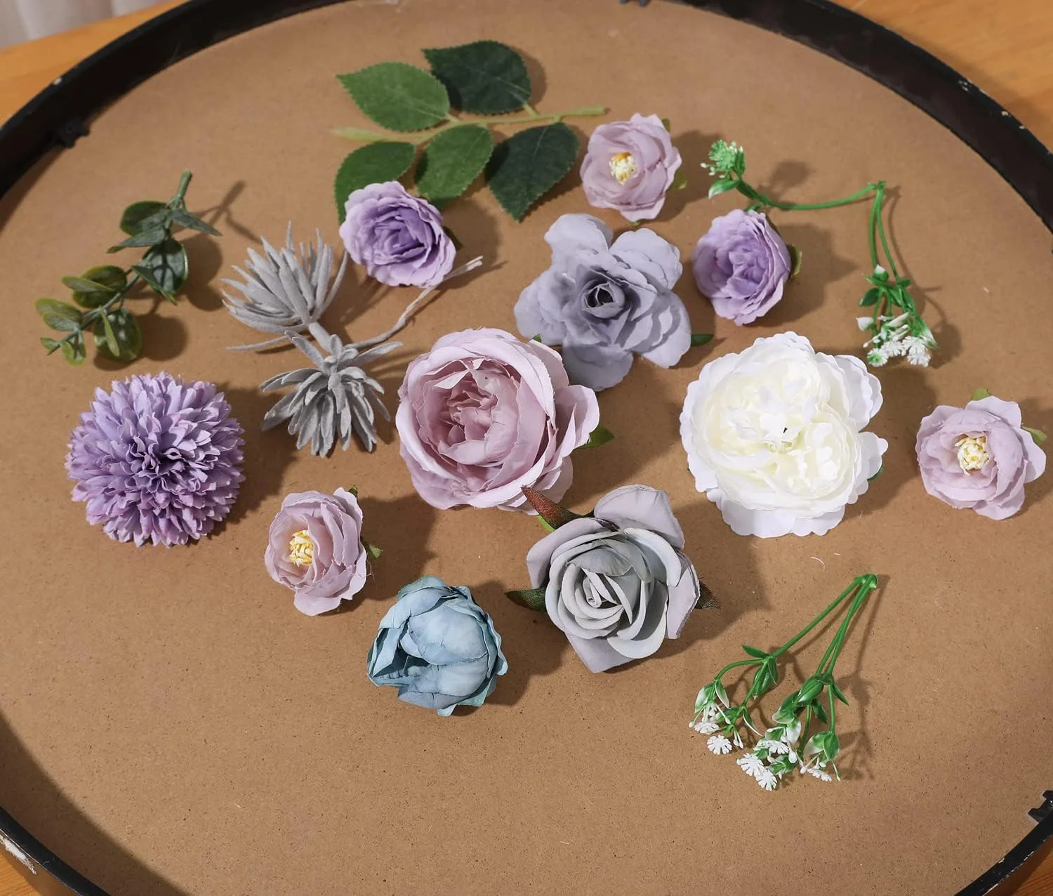 Flores Artificiales Flores Seda Flores Rosas Falsas Flores combinadas DIY para Ramos de Novia, centros de Mesa, Despedidas de Soltera y Decoración del Hogar (Bosque Púrpura) - Msrlassn (copia) - Imagen 2