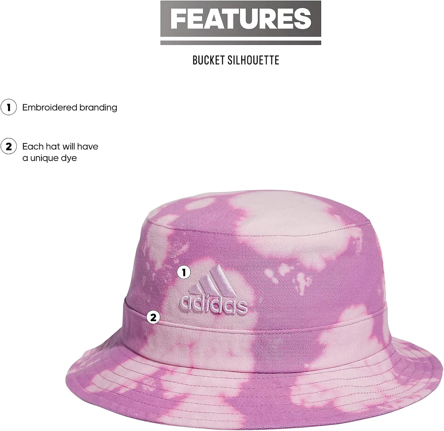 Sombrero Cubo unisex efecto tinte, adidas - Imagen 2
