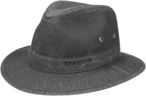 Sombrero vagabundo Traveller para Hombre - Sombrero Aventurero de algodón con protección UV 40+ - Sombrero de Exteriores Estilo Retro - Verano/Invierno - Stetson