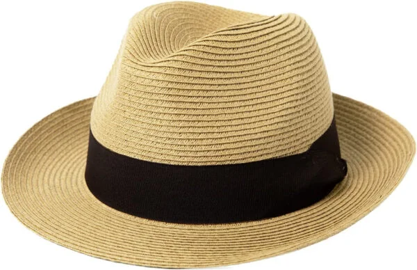 Sombrero Fedora de paja unisex UPF 50+ para mujeres y hombres, sombrero de playa plegable de ala ancha sombrero de Panamá sombrero UV sombrero de verano, Comhats