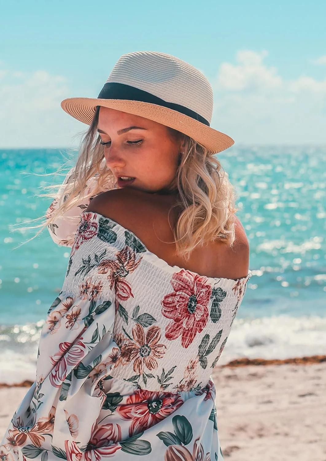 Sombrero Fedora de paja unisex UPF 50+ para mujeres y hombres, sombrero de playa plegable de ala ancha sombrero de Panamá sombrero UV sombrero de verano, Comhats - Imagen 7