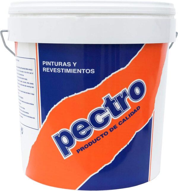 Pintura blanca mate cubriente INTERIOR EXTERIOR 20 KG | Pintura lavable de gran durabilidad y cubricion | Plastica de elegante acabado (20 KG), PECTRO