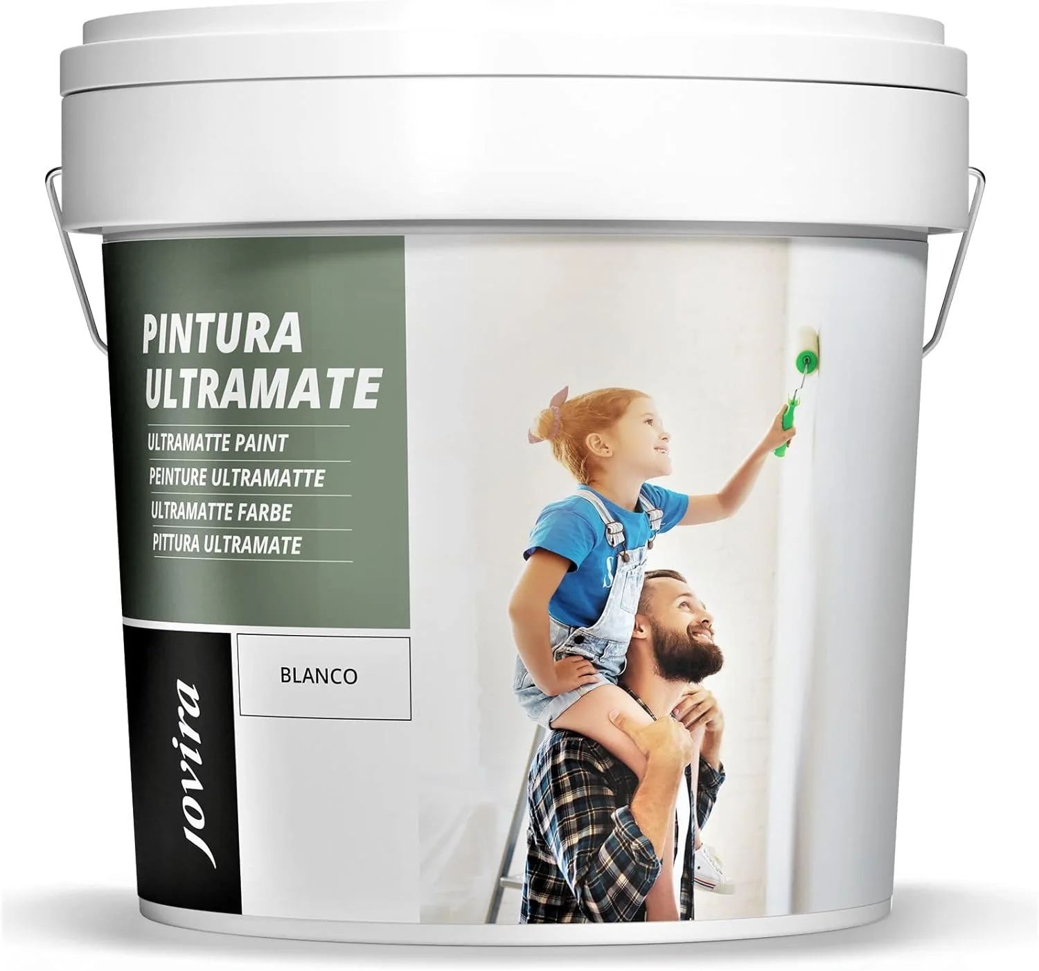 Pintura Ultramate Exterior/Interior Lavable, super cubriente, blanco (15 Litros), JOVIRA PINTURAS