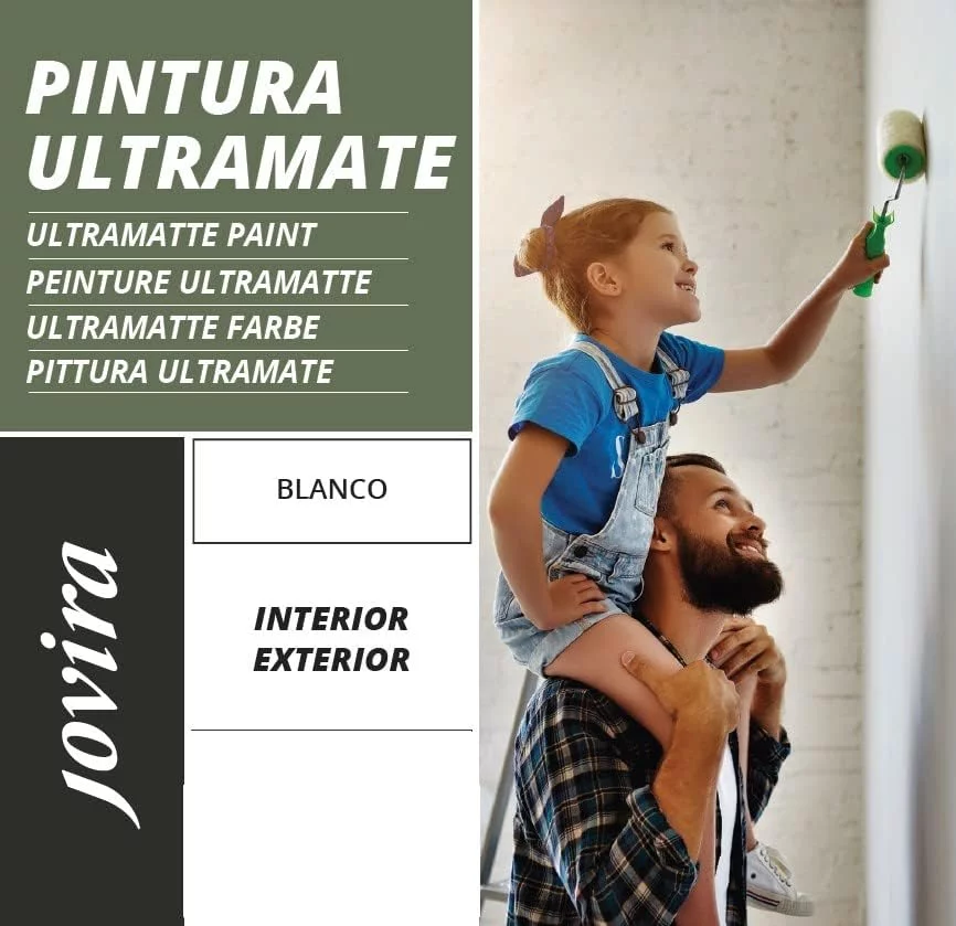 Pintura Ultramate Exterior/Interior Lavable, super cubriente, blanco (15 Litros), JOVIRA PINTURAS - Imagen 2