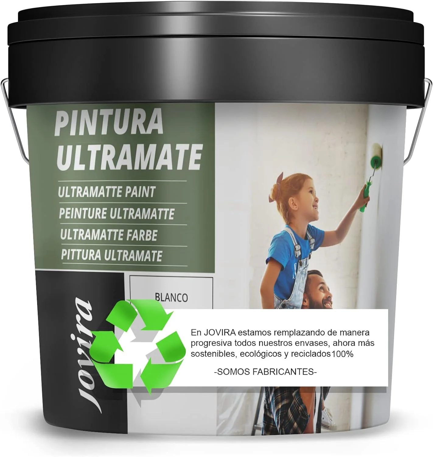 Pintura Ultramate Exterior/Interior Lavable, super cubriente, blanco (15 Litros), JOVIRA PINTURAS - Imagen 4
