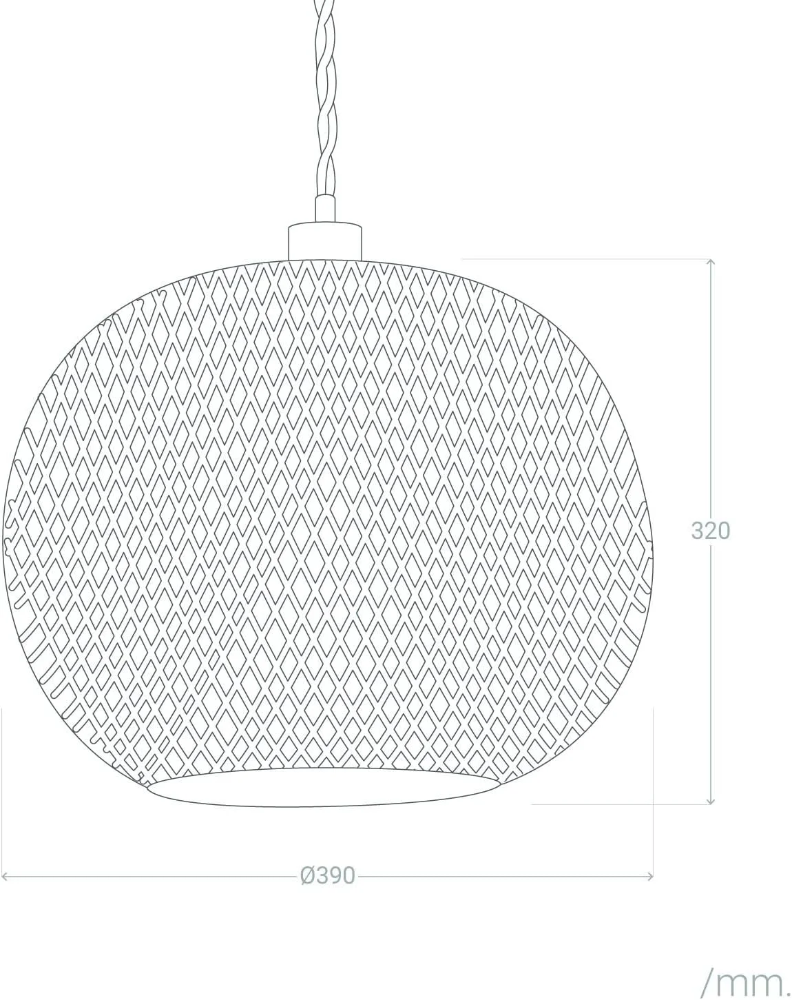 Lámpara Colgante Bambú Llata 320xØ390 mm Madera E27 Casquillo Gordo Bambú Decoración Salón, Habitación, Dormitorio, LEDKIA LIGHTING - Imagen 2