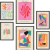 Nacnic Set de 6 posters Matisse. Colección de láminas con estética collage para la decoración de interiores. Tamaños A3 y A4. Sin marco.