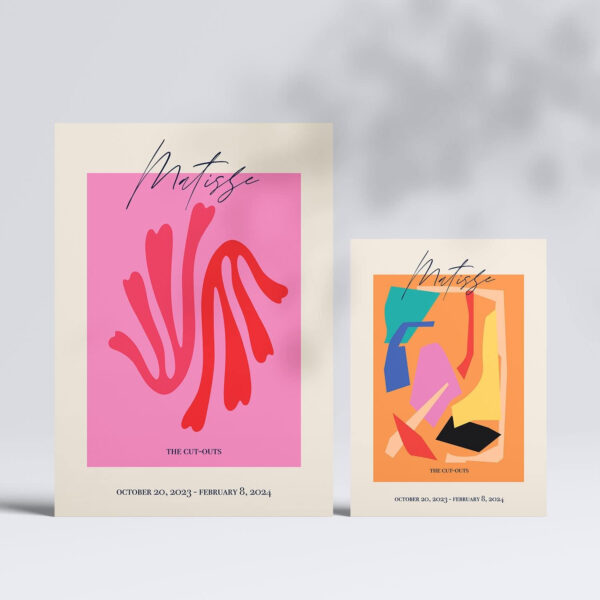 Nacnic Set de 6 posters Matisse. Colección de láminas con estética collage para la decoración de interiores. Tamaños A3 y A4. Sin marco. - Imagen 2