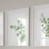 Arte De Pared Con Plantas De Eucalipto, Set de 3 Láminas Sin Marco, estilo botánico, Decoración abstracta, Estampado Tropical Verde (A4)