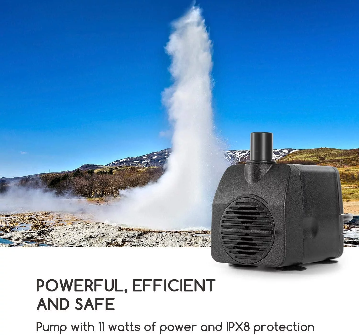 Blumfeldt Windflower Fuente para jardín - 11 W de Potencia, Incluye Cuenco para Plantas, para Dentro y Fuera, Caudal: 750 l/h, Iluminación LED, Metal galvanizado, Marrón - Imagen 8
