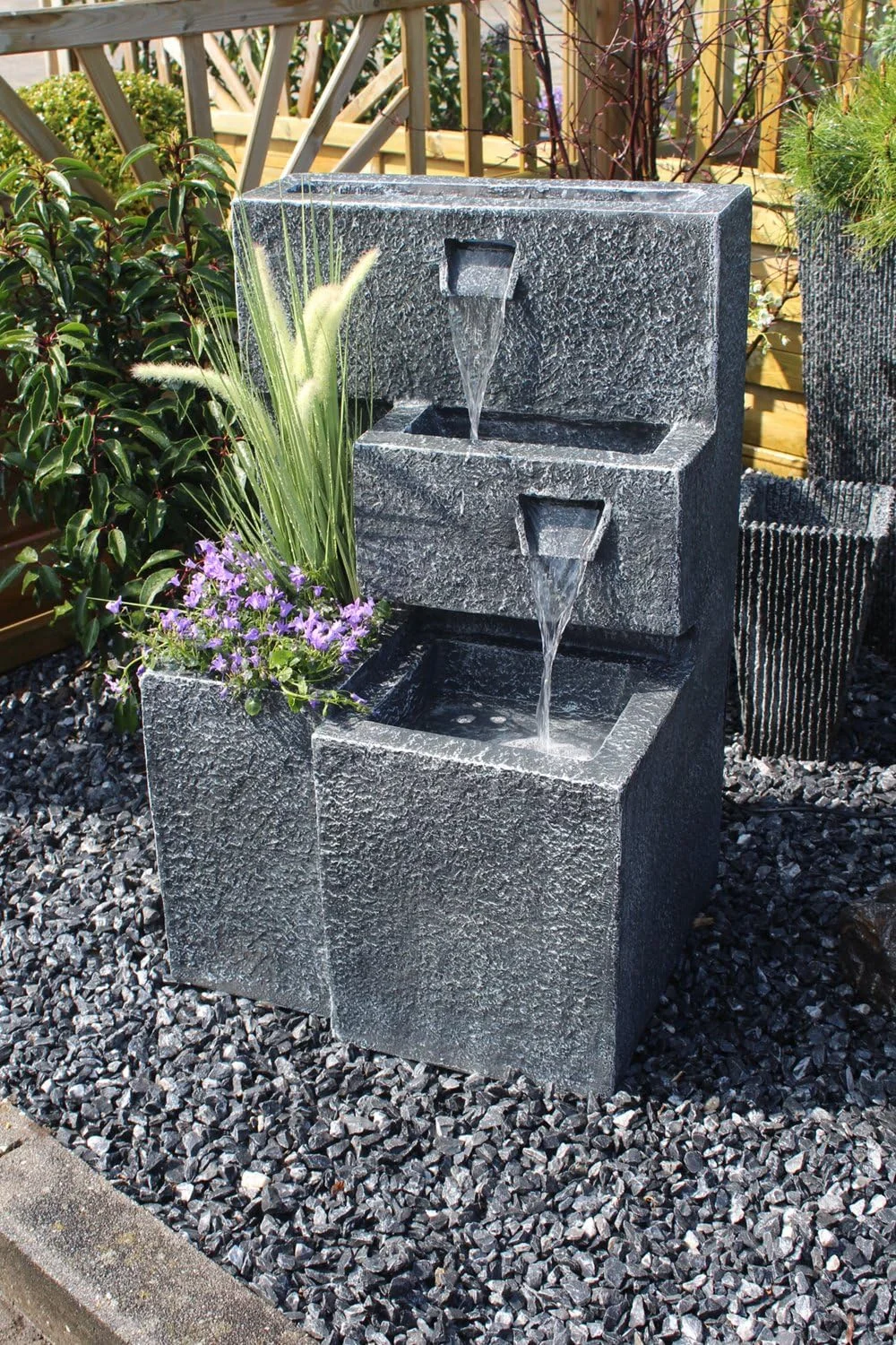 Fuente Grada para el jardín con iluminación LED con Espacio para Plantas Decoracion Jardin - Imagen 5