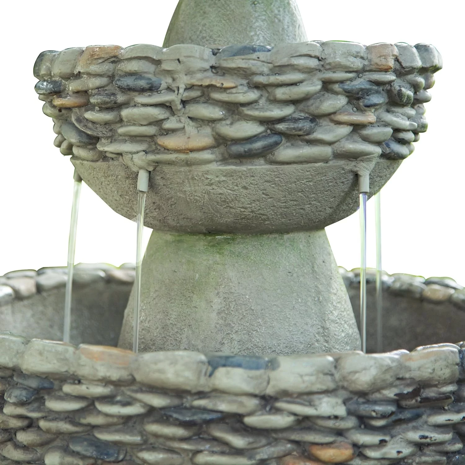 Peaktop Fuente de Agua para Interiores y jardín Gris FI0030AA-UK, Piedra, 51,9 x 51,9 x 92,7 cm - Imagen 7