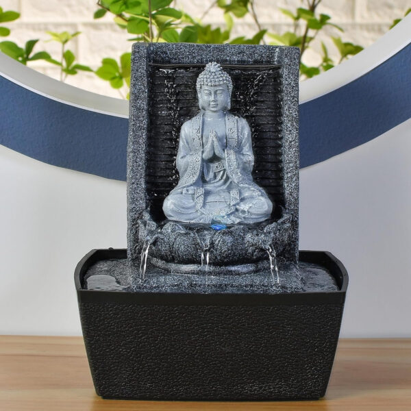 Zen'Light Fuente de Interior, Plateado, 20 x 15 x 26 cm - Imagen 2