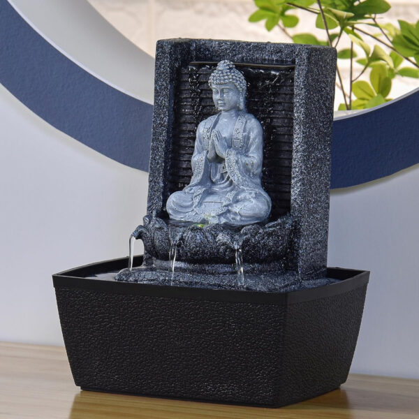 Zen'Light Fuente de Interior, Plateado, 20 x 15 x 26 cm - Imagen 3