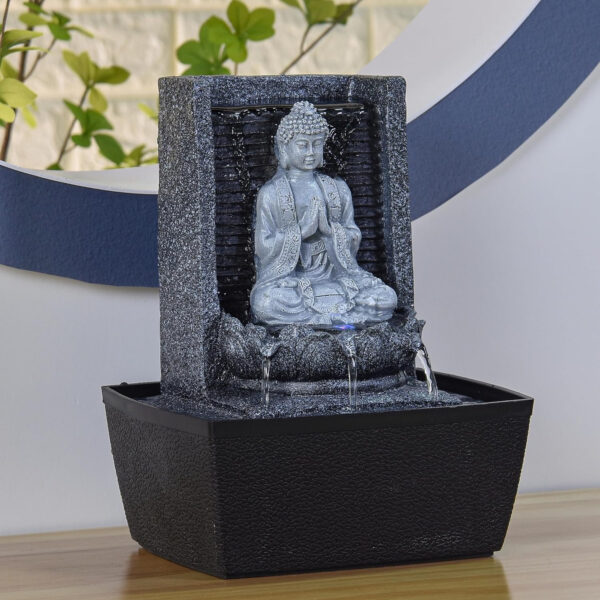 Zen'Light Fuente de Interior, Plateado, 20 x 15 x 26 cm - Imagen 4