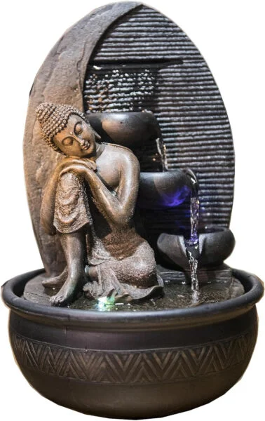 Fuente Interior Zen'Light en Resina con LED | Calma y Estilo