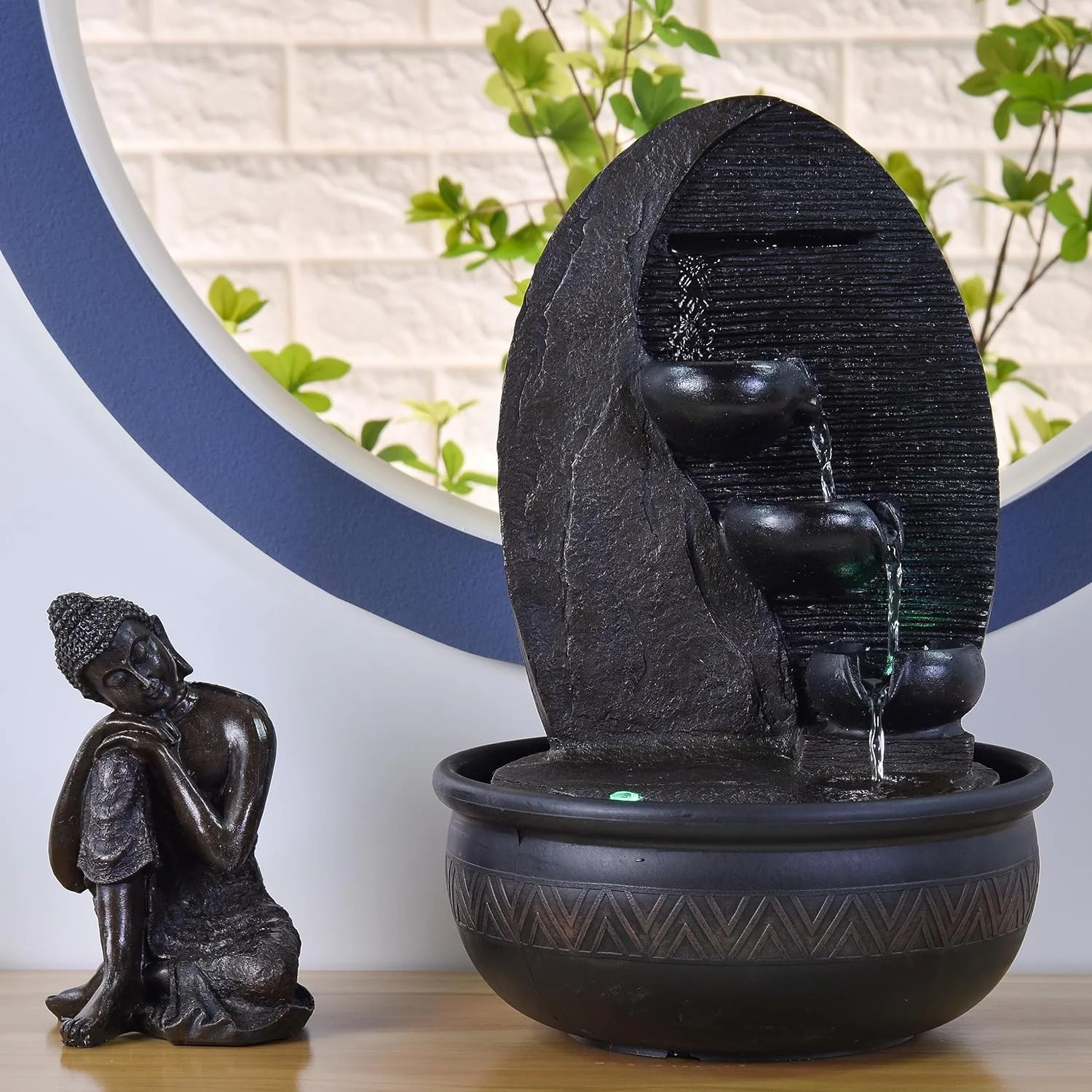Zen'Light Indoor Resin Fountain with LED | Calm and Style - Image 2