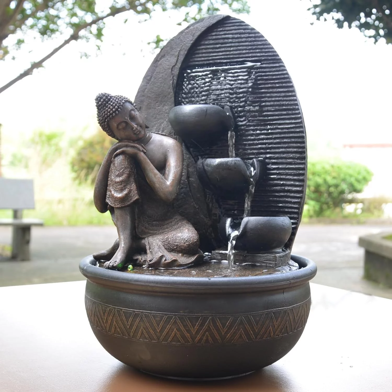 Zen'Light Indoor Resin Fountain with LED | Calm and Style - Image 4