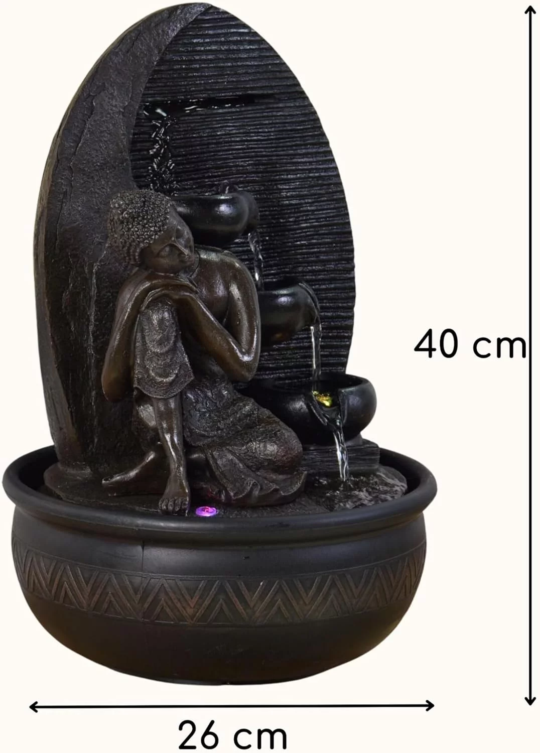 Zen'Light Indoor Resin Fountain with LED | Calm and Style - Image 8