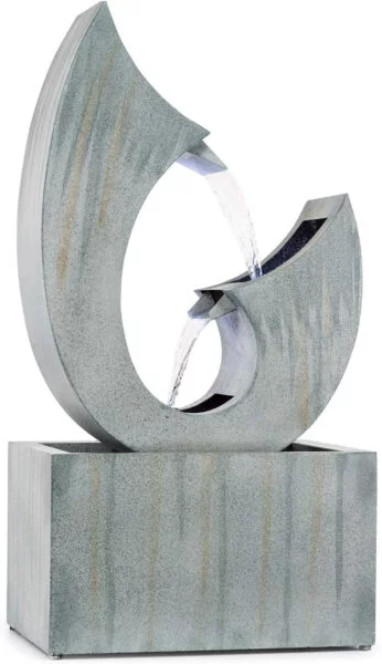 Blumfeldt Trumpet Flow Garden Fountain with LED