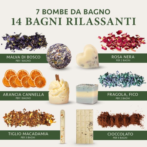 Dia de la Madre - Regalo Dia de la Madre - Regalos Originales para Mujer - Regalos para Mujer - Caja Regalo 7 Bombas de Baño - Antiestres & Orgánicas - Aceites esenciales - Satin Naturel - Imagen 4