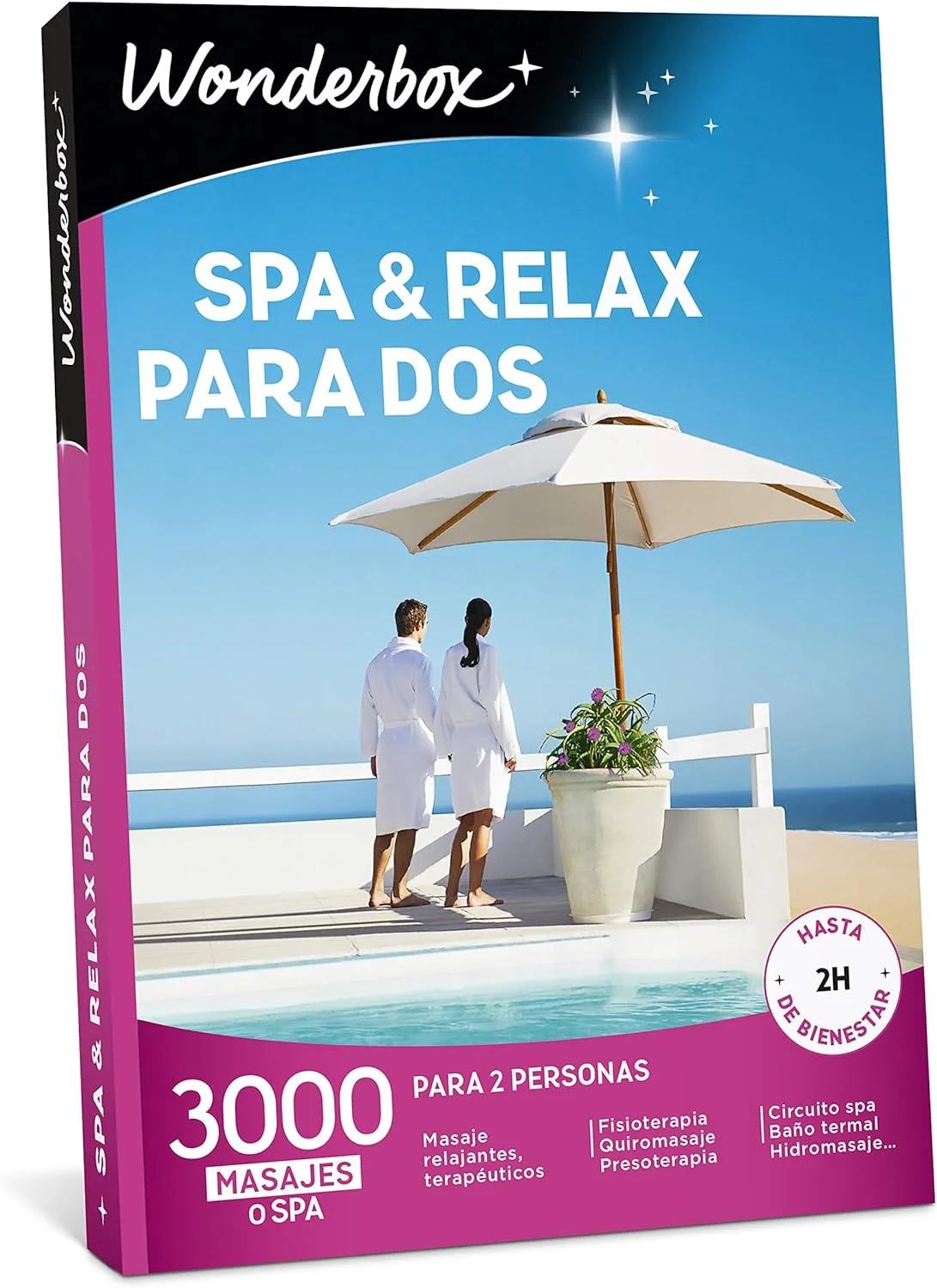 WONDERBOX - Caja Regalo - SPA & Relax para Dos - 3000 Masages o SPA - para 2 Personas - Ideas Regalo Hombres - Ideas Regalo Mujer