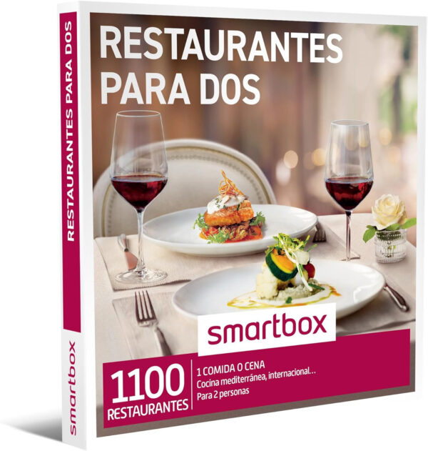 SMARTBOX - Caja Regalo hombre mujer pareja idea de regalo - Restaurantes para dos - 1100 restaurantes de cocina mediterránea, internacional, moderna y mucho más