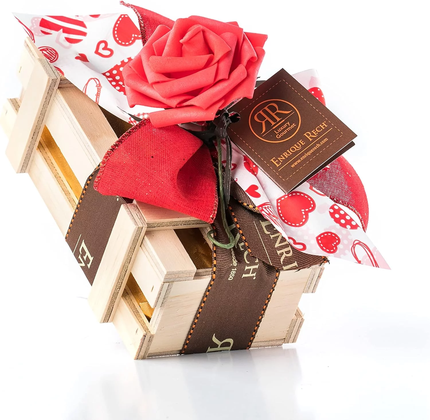 Pack de Bombones Enrique Rech - Regalos Originales con Dulces y Chocolates - Caja de Dulces para San Valentin, Cumpleaños, Dia del Padre o la Madre, Enamorados - Cesta Regalo para Mujer (250g) - Imagen 2