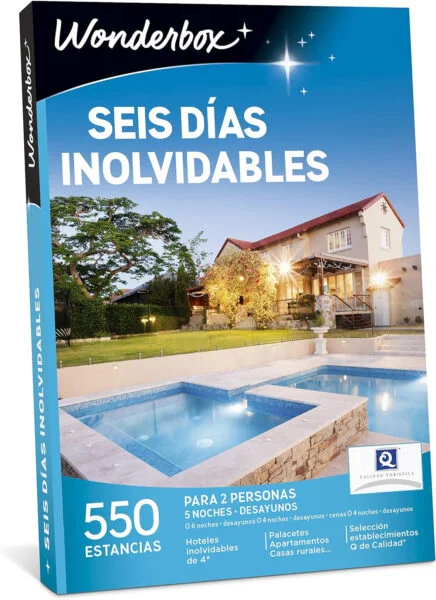 WONDERBOX Gift Box - Six UNFORGETTABLE DAYS - 550 Stays in Spain and Europe