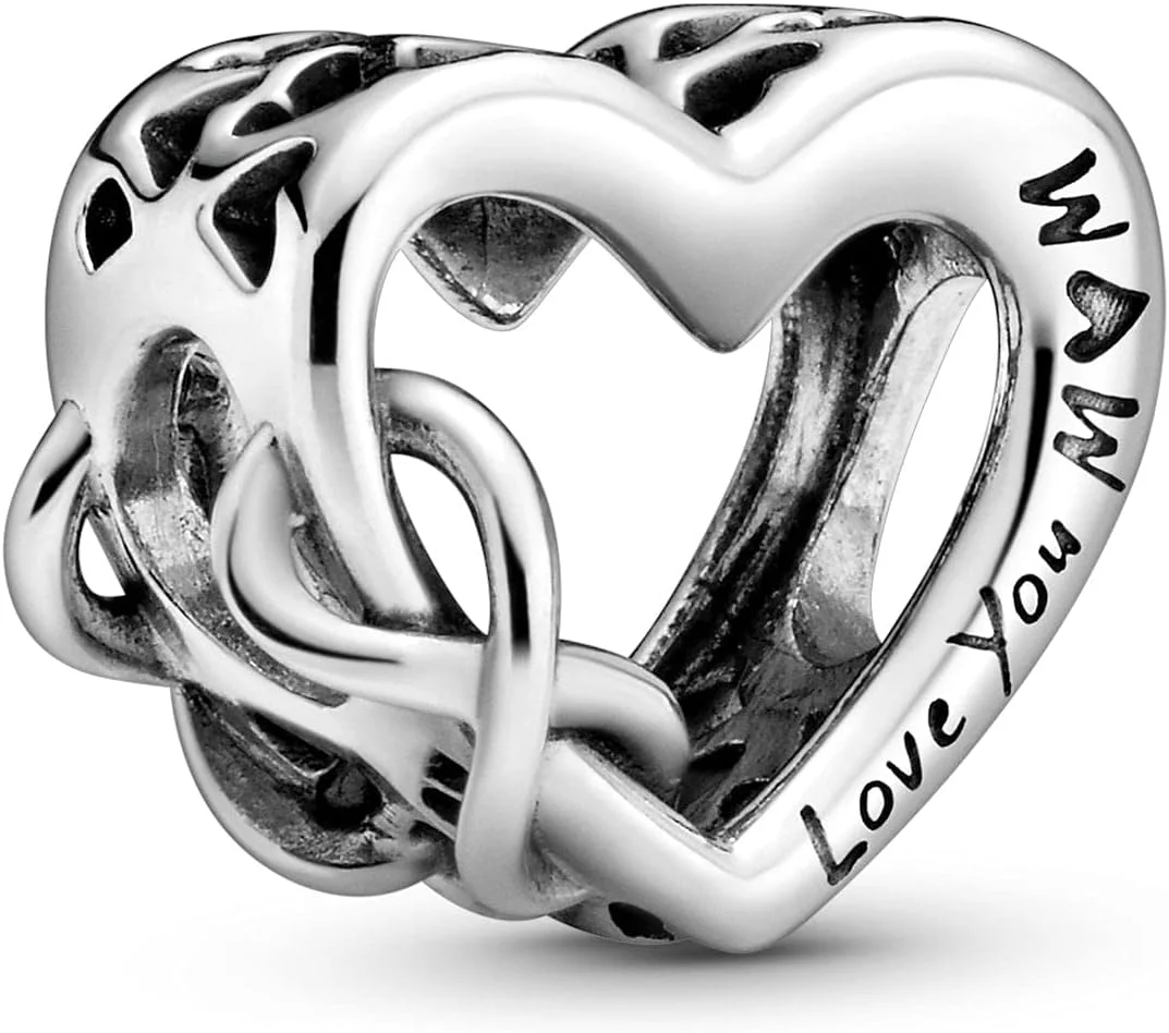 Pandora Icons Dije con diseño de corazón y símbolo de infinito de plata de ley
