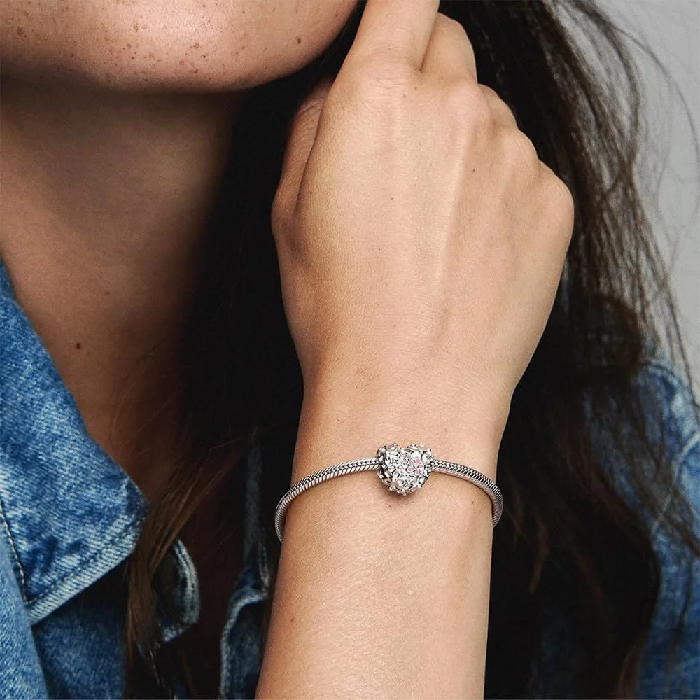 PANDORA Charm 791155C01 Corazón margarita Mamá - Imagen 7