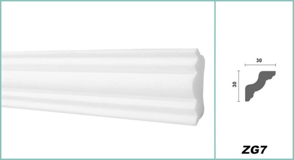 HEXIMO Modern Ceiling Moldings XPS White Polystyrene, 2 Meters Cornices Polystyrene Decorative Moldings Corner Moldings (Pre-cut Corners ZG7) - Image 2