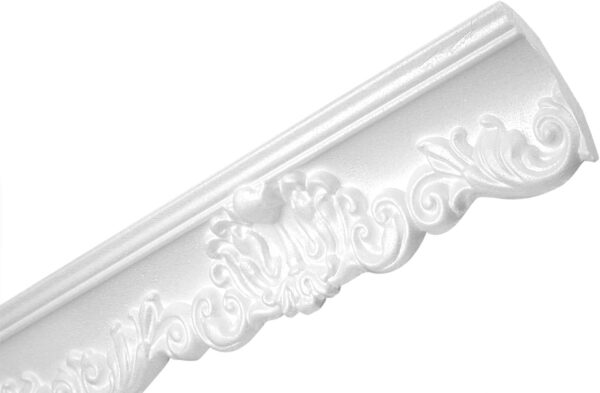 HEXIMO 2m Classic Ceiling Moldings XPS White Polystyrene, Decorative Cornices with Patterns Corner Moldings (2 meters ZM11) - Image 2