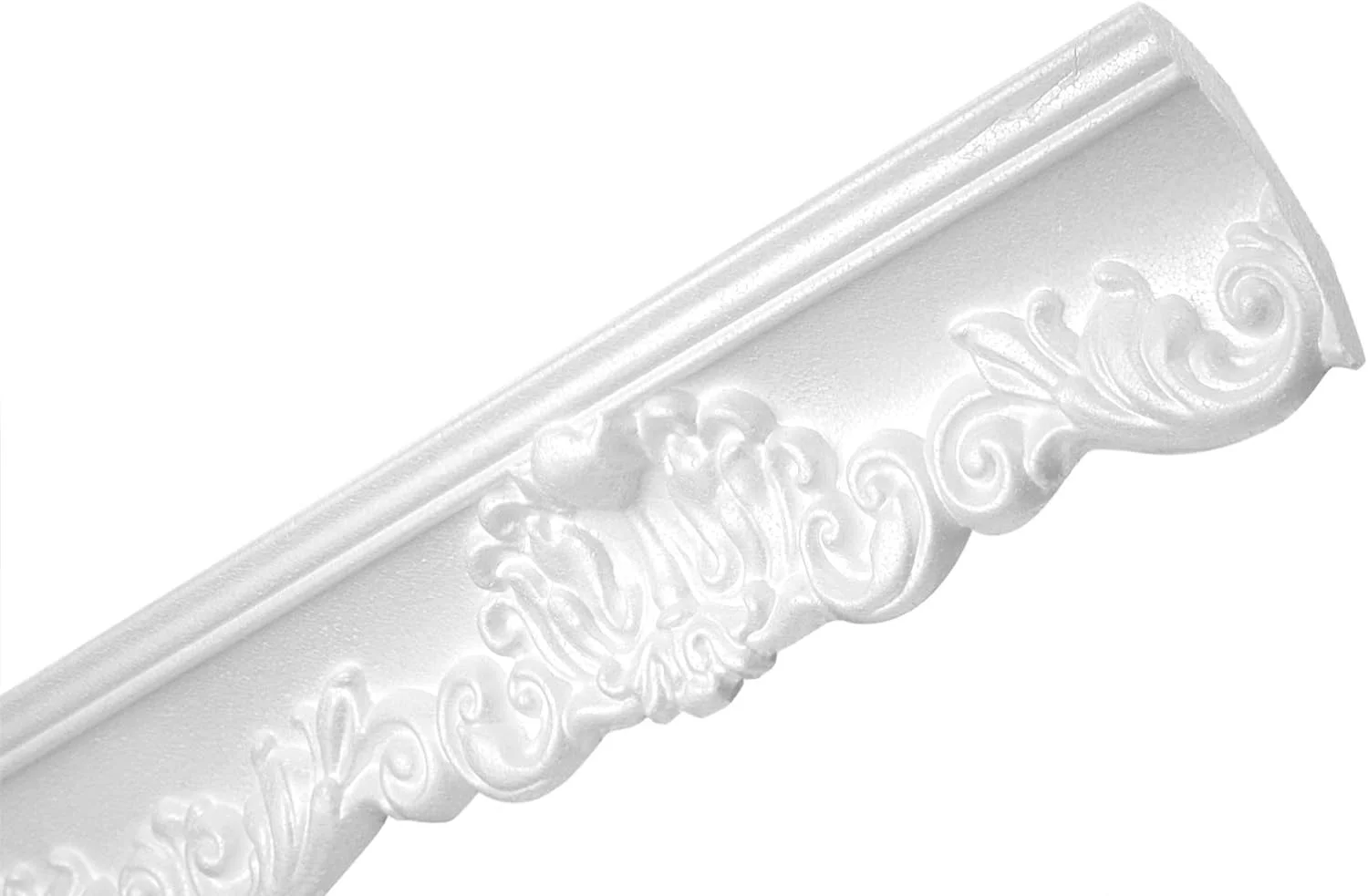 HEXIMO 2m Molduras de Techo Clásicas XPS Poliestireno Blanco, Cornisas Molduras Decorativas con Patrones Molduras de Esquina (2 metros ZM11) - Imagen 2