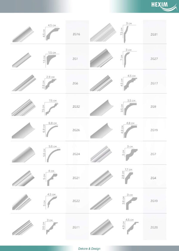HEXIMO 2m Classic Ceiling Moldings XPS White Polystyrene, Decorative Cornices with Patterns Corner Moldings (2 meters ZM11) - Image 6