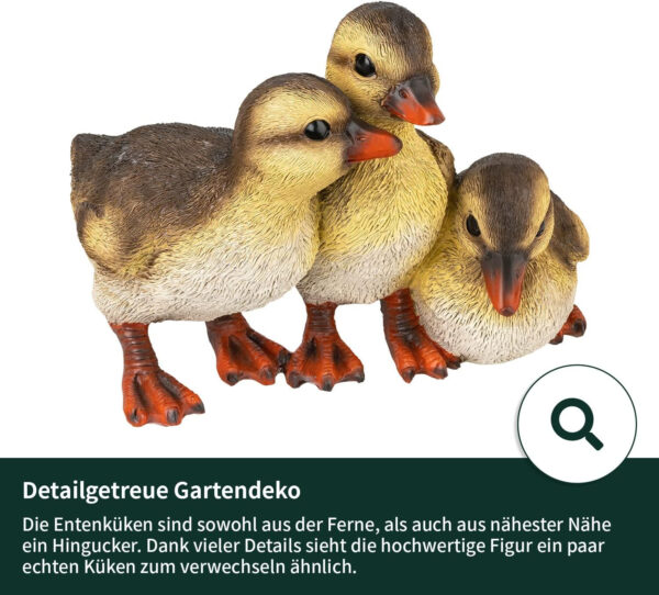 VERDOBA Figuras de Patito para jardín – Decoración de Estanque de jardín – Figuras para la decoración del Estanque – Patos Resistentes a la Intemperie decoración de poliresina para el Estanque - Imagen 5