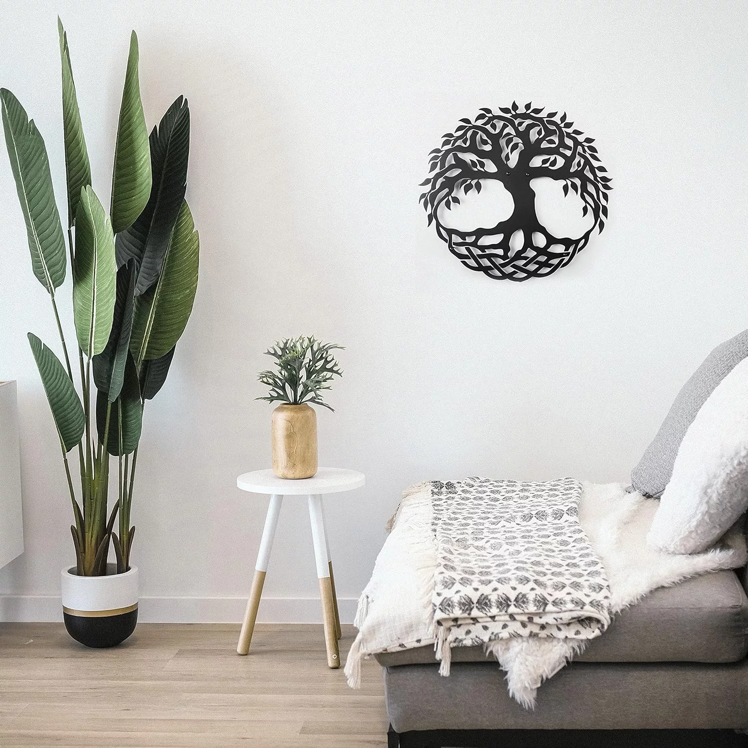 Keluly Metal Decoration. Floating Wall Sculpture, Shadow Steel, 43 x 31 cm, Tree of Life - Image 4