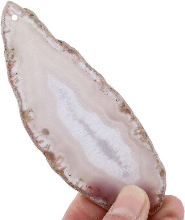 mookaitedecor Lámina de geoda, ágata, piedra de cristal, posavasos de vidrio, mesa, decoración, salón, DIY, accesorios - Juego de 10, piedra, Naturel (foré/45-80mm)