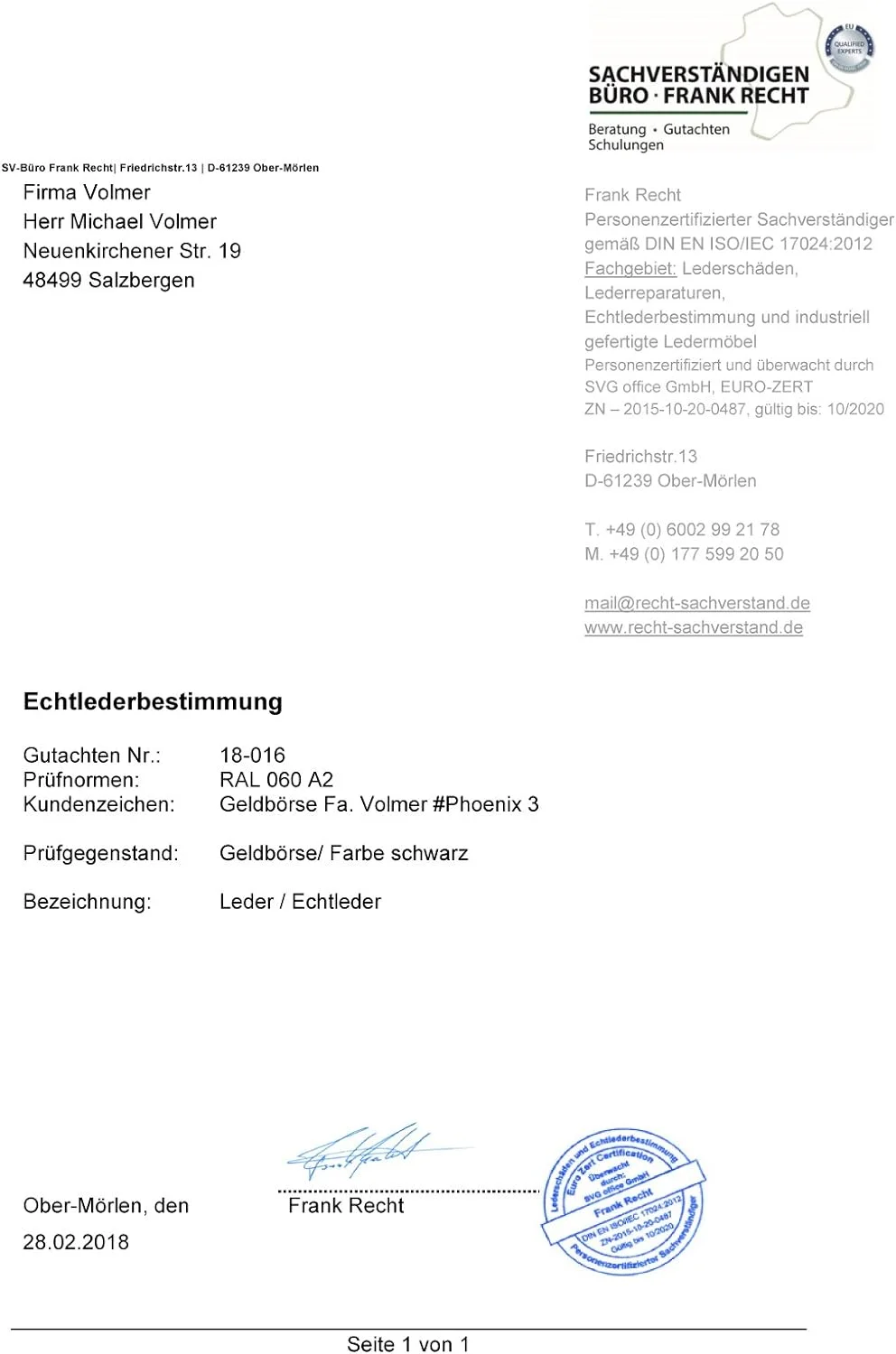 Fa.Volmer Cartera Negra De Cuero En Vertical Hombres Mujeres Bloqueo RFID VO2 - Imagen 8