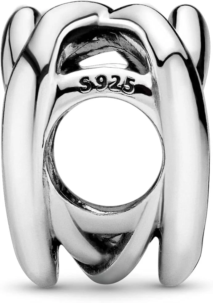Pandora Moments Women's Sterling Silver Knotted Heart Bracelet Charm - Imagen 3