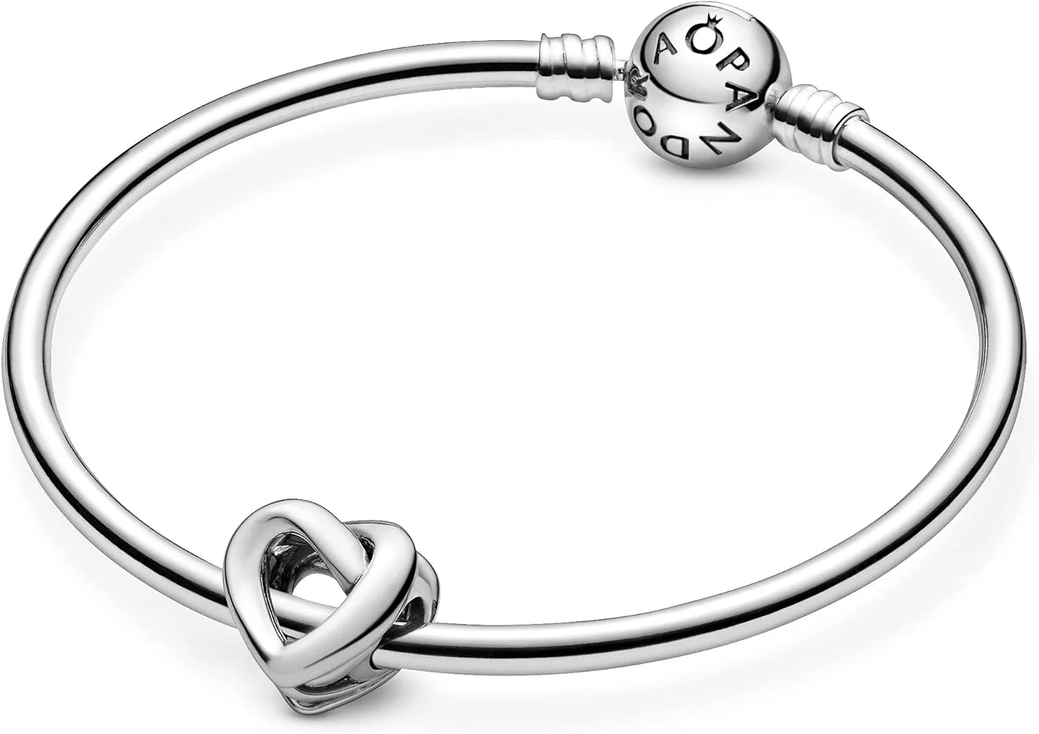 Pandora Moments Women's Sterling Silver Knotted Heart Bracelet Charm - Imagen 5