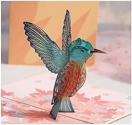 DEESOSPRO® Hummingbird 3D Pop-Up Birthday Card, Gift for Family, Friends, and Loved Ones, Special Greeting Card - Image 4