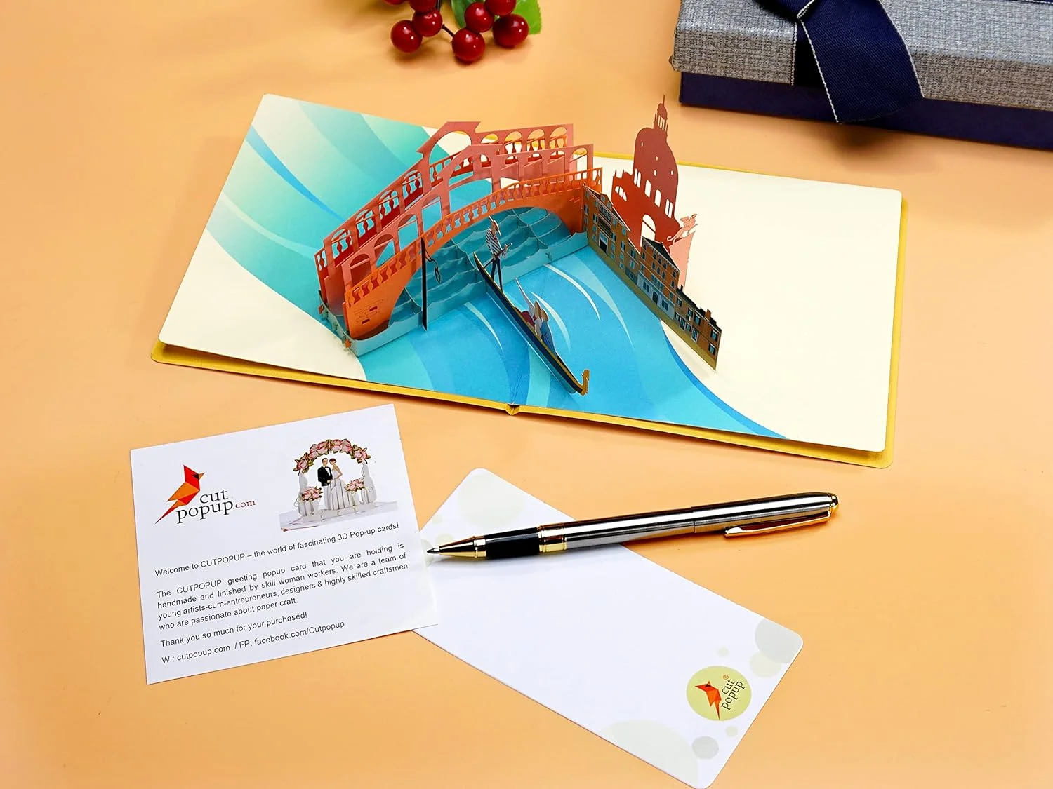 CUTPOPUP - 3D Anniversary Greeting Card for Wedding (Venice Couple) - Image 3