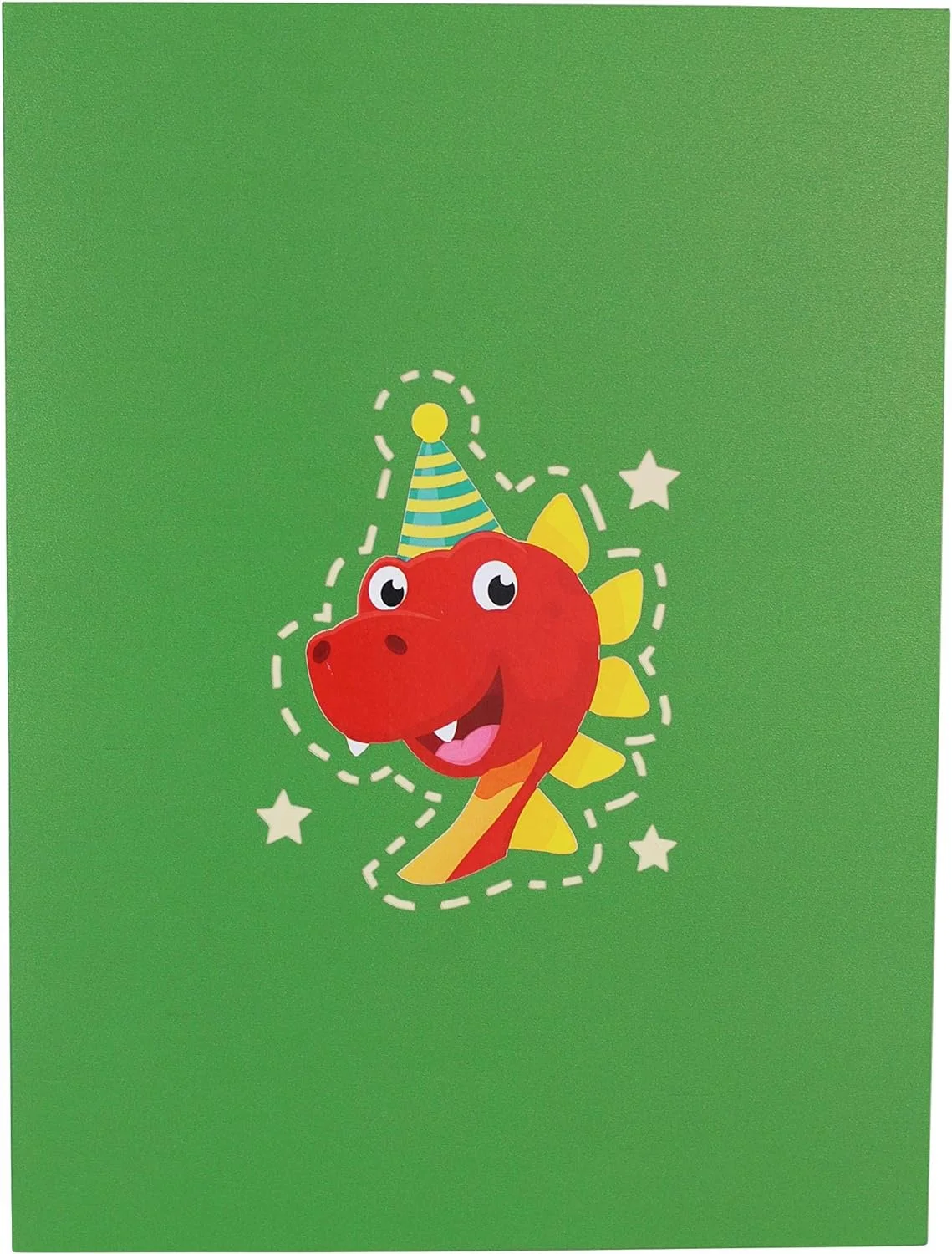 MOKIO® Tarjeta Pop-Up para Niños – Feliz Cumpleaños Dinosaurios con Regalo y Globos – Tarjeta de felicitación 3D para un cumpleaños, ideal para regalos de dinero, Tarjeta de regalo con sobre - Imagen 3