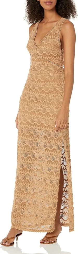 GUESS Vestido largo Liza sin mangas para mujer