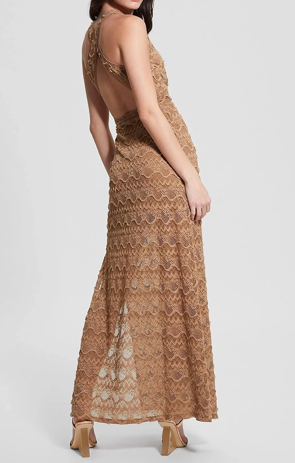GUESS Vestido largo Liza sin mangas para mujer - Imagen 3